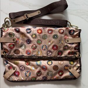 LeSportsac *Original* Todoki Crossbody Messenger Bag with Brown Strap